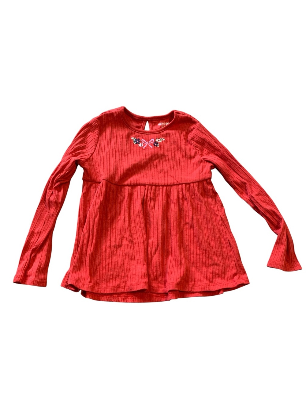 Garanimals Red Embroidered Toddler Long Sleeve Top size 5T Girl